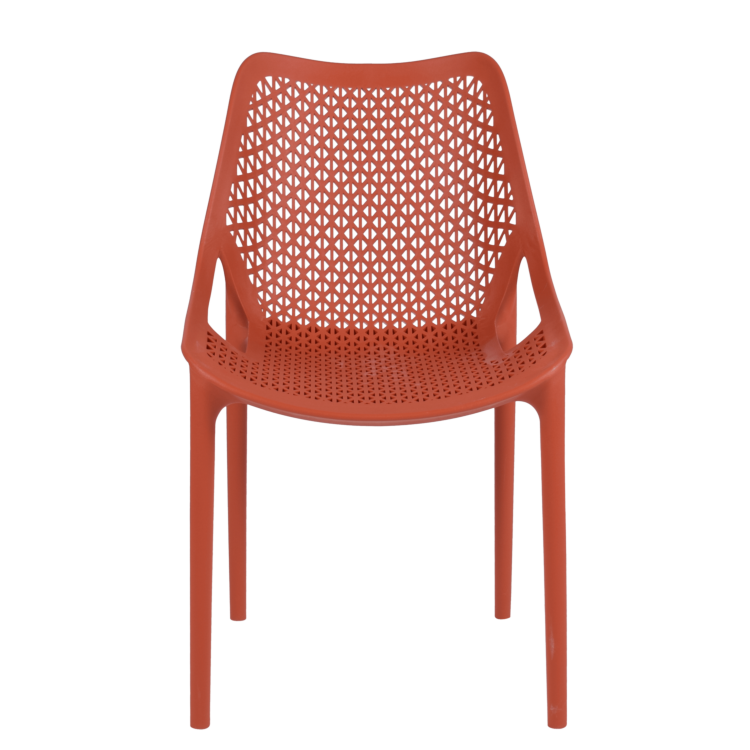 Chaise Rox rouge pour terrasse de café